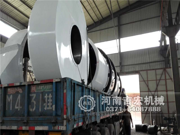 2米&times;18白灰烘干機發(fā)往靈寶